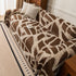 Modern Chenille Bold Abstract Pattern Sofa Cover, Artistic Decorative Furniture Cover