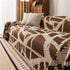 Modern Chenille Bold Abstract Pattern Sofa Cover, Artistic Decorative Furniture Cover