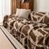 Modern Chenille Bold Abstract Pattern Sofa Cover, Artistic Decorative Furniture Cover