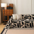 Modern Chenille Bold Abstract Pattern Sofa Cover, Artistic Decorative Furniture Cover