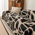 Modern Chenille Bold Abstract Pattern Sofa Cover, Artistic Decorative Furniture Cover