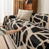 Modern Chenille Bold Abstract Pattern Sofa Cover, Artistic Decorative Furniture Cover