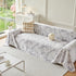 Plush Faux Fur Warm Sofa Cover with Waves Jacquard Textured Throw Blankets for Couch
