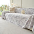 Plush Faux Fur Warm Sofa Cover with Waves Jacquard Textured Throw Blankets for Couch