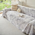 Plush Faux Fur Warm Sofa Cover with Waves Jacquard Textured Throw Blankets for Couch