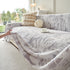 Plush Faux Fur Warm Sofa Cover with Waves Jacquard Textured Throw Blankets for Couch