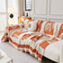 Reversible Ginkgo Leaf Furniture Slipcovers for Sofas Scratch Resistant Sectional Sofa Throw Covers