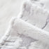 Plush Faux Fur Warm Sofa Cover with Waves Jacquard Textured Throw Blankets for Couch