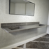 Handcrafted Pietra Grey High Engineered Porcelain Double Sink (Es-095)