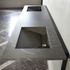 Handcrafted Pietra Grey High Engineered Porcelain Double Sink (Es-095)
