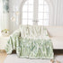 Soft Woven Leaf Couch Blanket, Pet-friendly Sectional Sofa Slipcover For Cats Dogs