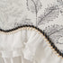 Farmhouse Ruffled Lace Sofa Slipcover Vintage Furniture Protector with Botanical Print