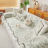 Farmhouse Ruffled Lace Sofa Slipcover Vintage Furniture Protector with Botanical Print