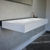 Handcrafted Custom White Quartz Double Sink (Qu-081)