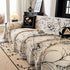 Large Floral Sofa Cover Throw Blanket, Plush Jacquard Non-Shedding Couch Cover for Pets