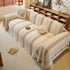Modern Striped Sofa Throw Blanket, Lightweight Couch Cover for Summer Seating