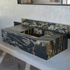 Handcrafted Materia Black Taurus Soft Sink Engineered Porcelain Sink (Es-068)