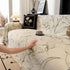 Large Floral Sofa Cover Throw Blanket, Plush Jacquard Non-Shedding Couch Cover for Pets