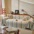 Modern Striped Sofa Throw Blanket, Lightweight Couch Cover for Summer Seating