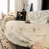 Large Floral Sofa Cover Throw Blanket, Plush Jacquard Non-Shedding Couch Cover for Pets