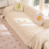 Cooling Ice Silk Sofa Cover Blanket, Floral Soft Silky Breathable Couch Throw Cover
