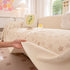Cooling Ice Silk Sofa Cover Blanket, Floral Soft Silky Breathable Couch Throw Cover