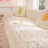 Cooling Ice Silk Sofa Cover Blanket, Floral Soft Silky Breathable Couch Throw Cover