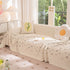 Cooling Ice Silk Sofa Cover Blanket, Floral Soft Silky Breathable Couch Throw Cover