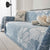Chenille Jacquard Sofa Throw Cover with Tassels, All-Season Furniture Protector for Home and Office