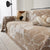 Chenille Jacquard Sofa Throw Cover with Tassels, All-Season Furniture Protector for Home and Office