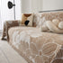 Chenille Jacquard Sofa Throw Cover with Tassels, All-Season Furniture Protector for Home and Office