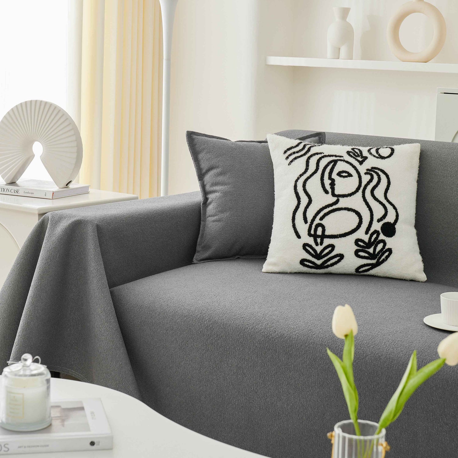 Extra Large Waterproof Non Slip Sofa Cover Blanket, Furniture Covers for Pets, Cozy Couch Protector
