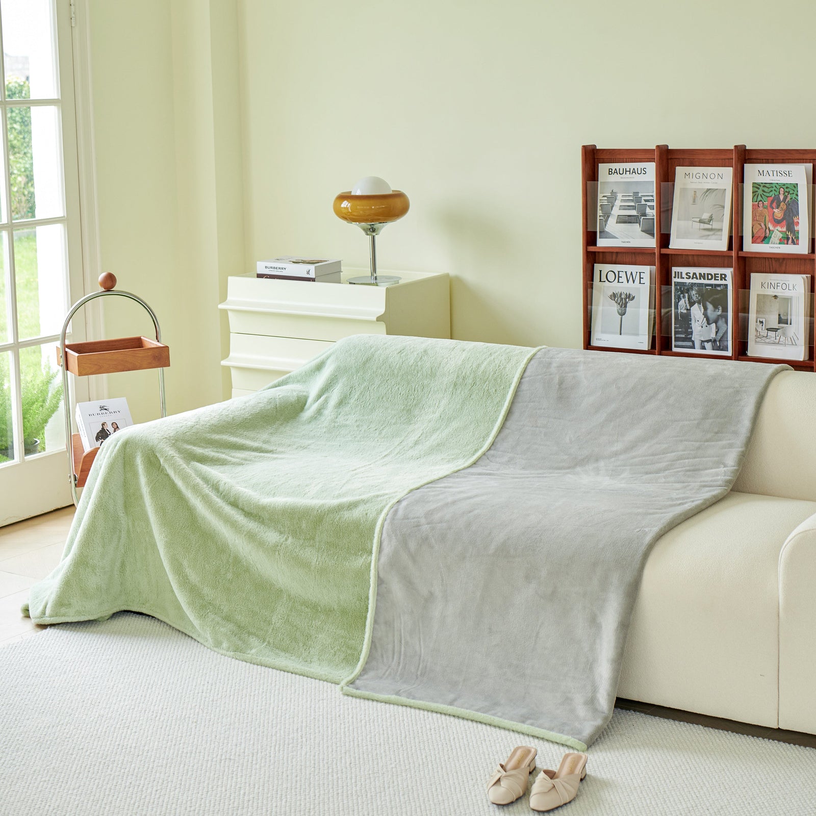 Faux Fur Smooth Plush Comfy Couch Covers, Soft Thicked Durable Blankets and Throws for Sofas
