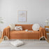 Boho Herringbone Sofa Throw Blanket with Pom Pom Tassels Stylish Furniture Slipcover