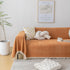 Couch Cover Sectional L Shape Chenille Herringbone Couch Throw Cover with Tassel Pom-Poms for Pets