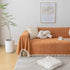 Boho Herringbone Sofa Throw Blanket with Pom Pom Tassels Stylish Furniture Slipcover