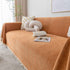 Boho Herringbone Sofa Throw Blanket with Pom Pom Tassels Stylish Furniture Slipcover