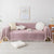 Couch Cover Sectional L Shape Chenille Herringbone Couch Throw Cover with Tassel Pom-Poms for Pets