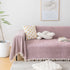 Couch Cover Sectional L Shape Chenille Herringbone Couch Throw Cover with Tassel Pom-Poms for Pets