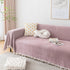 Couch Cover Sectional L Shape Chenille Herringbone Couch Throw Cover with Tassel Pom-Poms for Pets