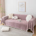 Couch Cover Sectional L Shape Chenille Herringbone Couch Throw Cover with Tassel Pom-Poms for Pets