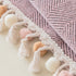 Couch Cover Sectional L Shape Chenille Herringbone Couch Throw Cover with Tassel Pom-Poms for Pets