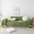 Boho Herringbone Sofa Throw Blanket with Pom Pom Tassels Stylish Furniture Slipcover