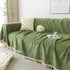 Couch Cover Sectional L Shape Chenille Herringbone Couch Throw Cover with Tassel Pom-Poms for Pets