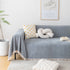 Couch Cover Sectional L Shape Chenille Herringbone Couch Throw Cover with Tassel Pom-Poms for Pets
