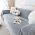 Boho Herringbone Sofa Throw Blanket with Pom Pom Tassels Stylish Furniture Slipcover