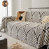 Maple Leaves Reversible Chenille Blanket Covers for Couch, Furniture Decoration Cover Sofa Slipcovers