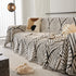 Maple Leaves Reversible Chenille Blanket Covers for Couch, Furniture Decoration Cover Sofa Slipcovers