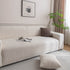 Plush Fleece Sofa Slipcover with 3D Wheat Pattern, Cozy High-Stretch Couch Cover