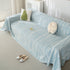 Summer Cooling Ice Silk Sofa Cover, Textured Stripe Soft Breathable Couch Throw Cover